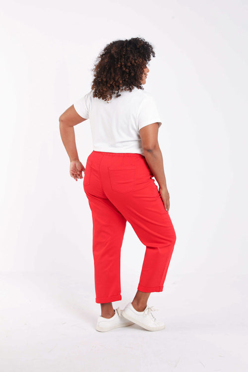 Chino en coton uni 7/8-Paprika-2