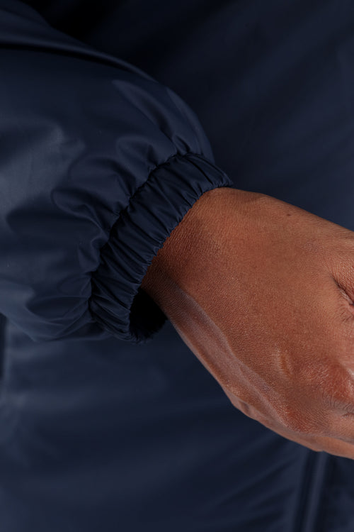 Effen lichte midlange parka-Paprika-8