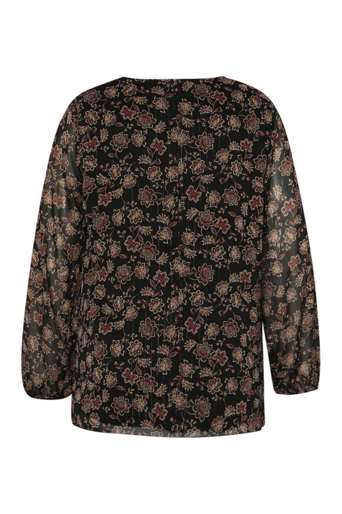 Blouse imprimé fleurs indiennes-Paprika-9