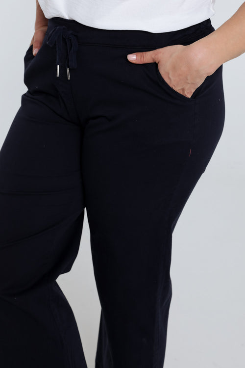 Effen brede chino broek-Paprika-3