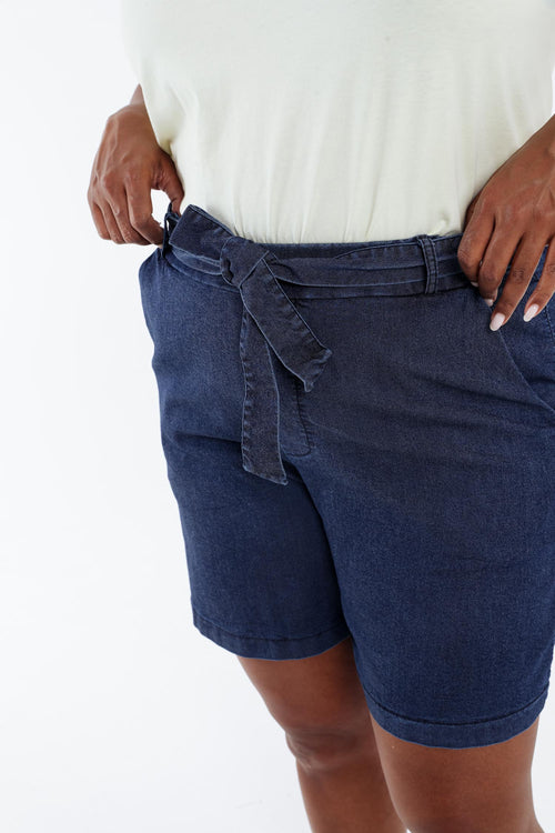 Short in een effen jeans-Paprika-5