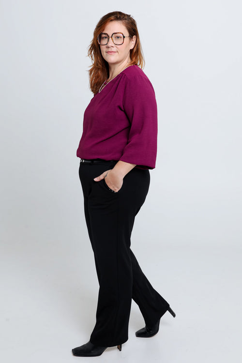 Effen palazziobroek met verstelbare zijkant-Paprika-7