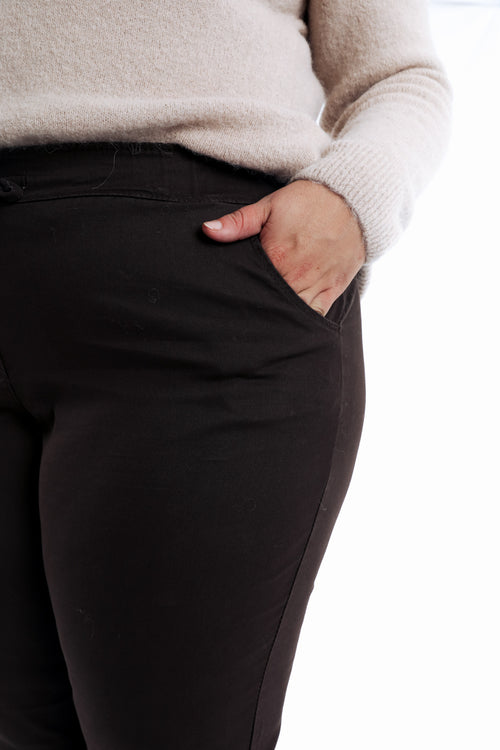 Effen lichte katoenen chino broek-Paprika-4