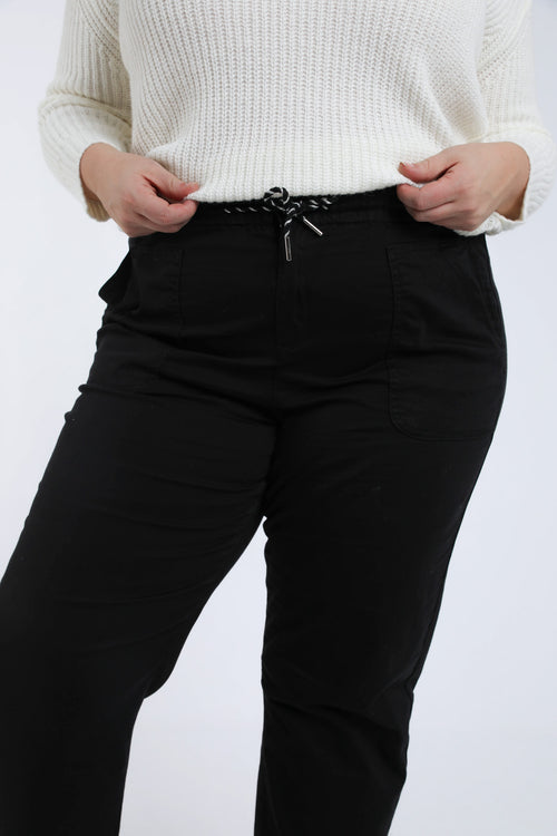 Effen katoenen chino-Paprika-5