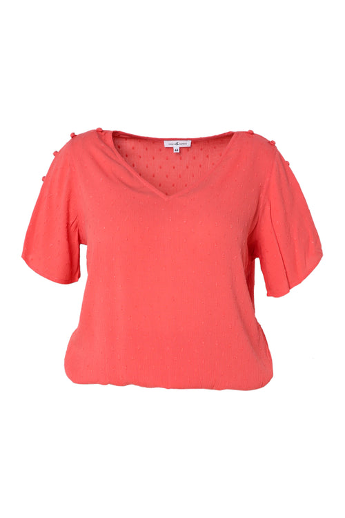 Effen viscose blouse-Paprika-10
