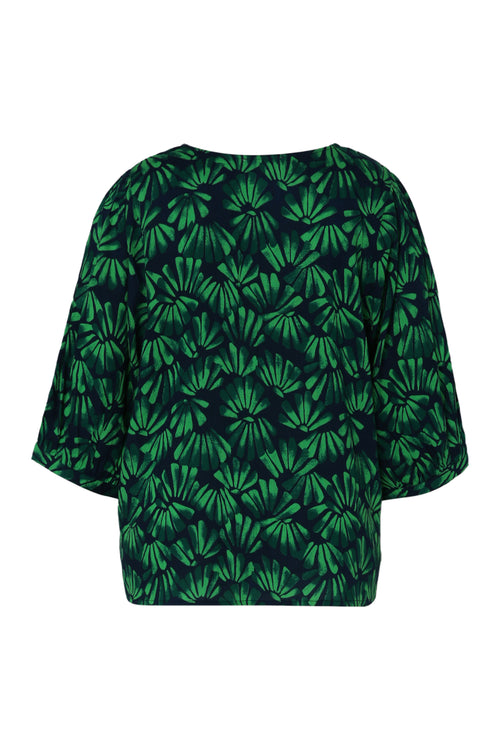 Blouse en viscose imprimé floral-Paprika-11