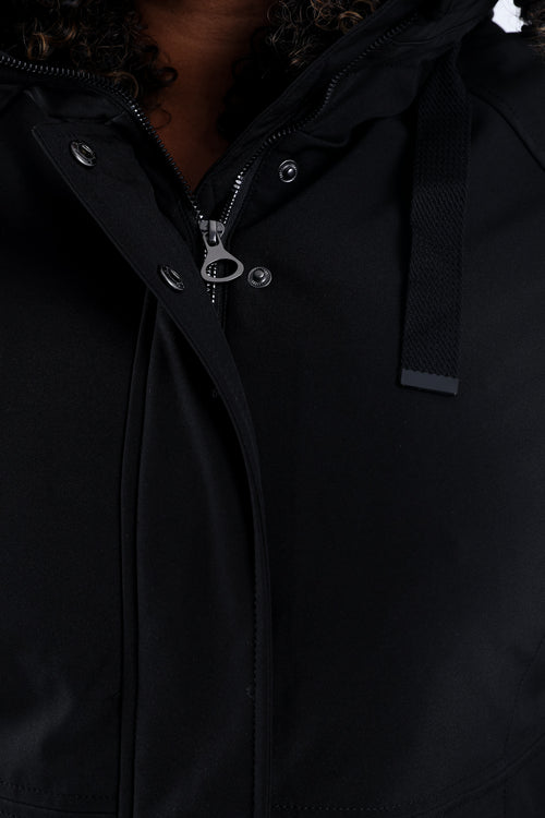 Effen parka met capuchon-Paprika-4