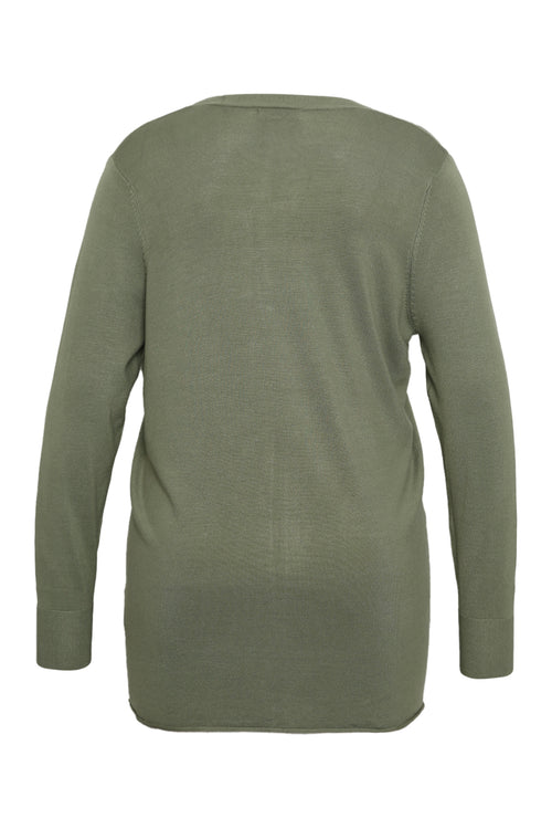 Cardigan fin en viscose uni-Paprika-10