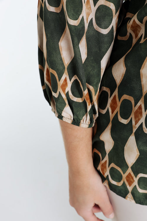 Viscose blouse met grafische print-Paprika-5