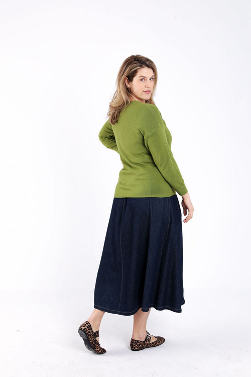 Effen viscose trui-Paprika-1