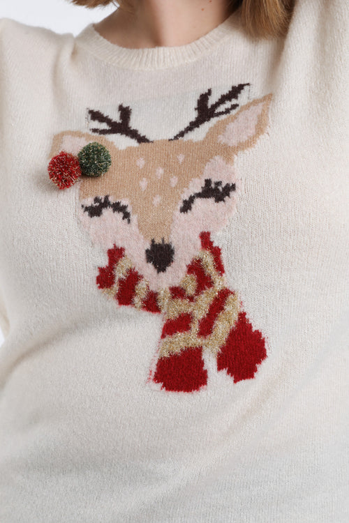 Kersttrui met hertendesign-Paprika-4