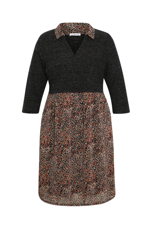Robe 2 en 1 imprimé graphique-Paprika-8