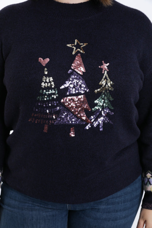 Kersttrui met dennenbomen-Paprika-4