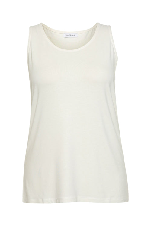 Débardeur uni en viscose-Paprika-1