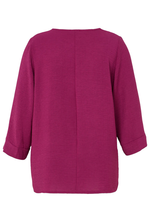 Losse, effen blouse-Paprika-11