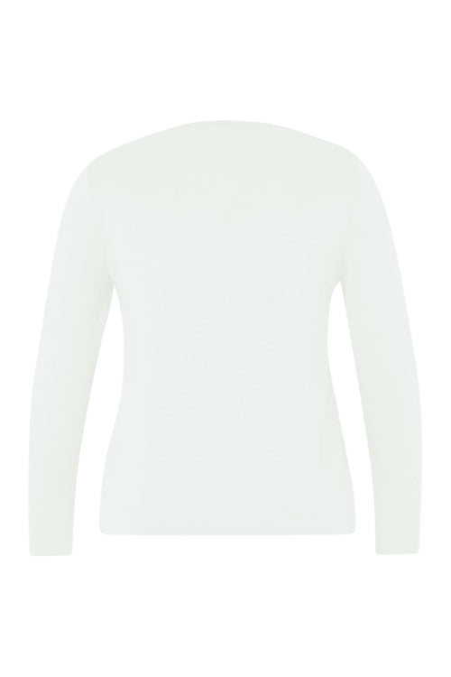 Effen T-shirt in viscose-Paprika-2
