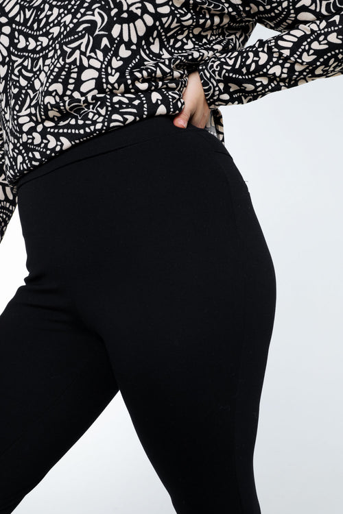 Effen slim 7/8-milanojegging in viscose-Paprika-3