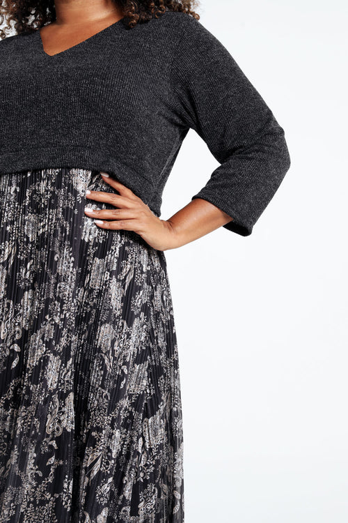 2 in 1 warme gebreide jurk-Paprika-5