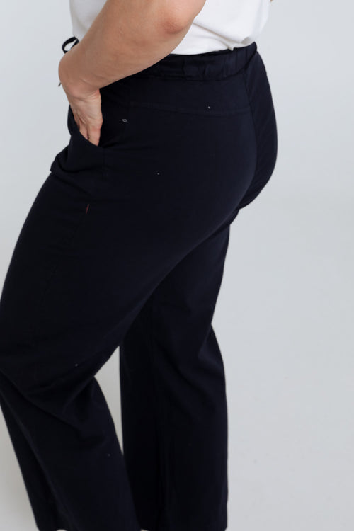 Effen brede chino broek-Paprika-4