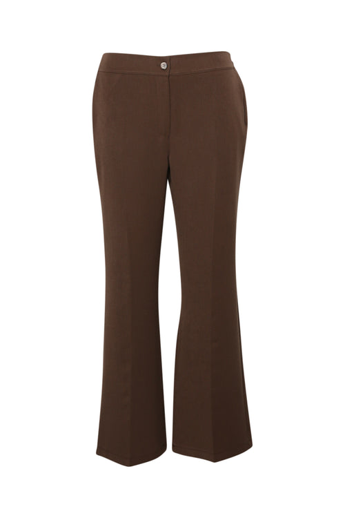 Pantalon large à plis uni-Paprika-7