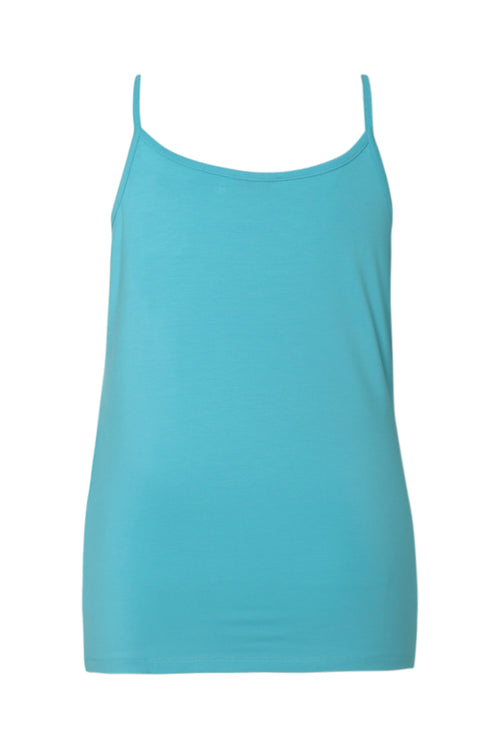 Top met fijne bandjes van uni viscose-Paprika-2