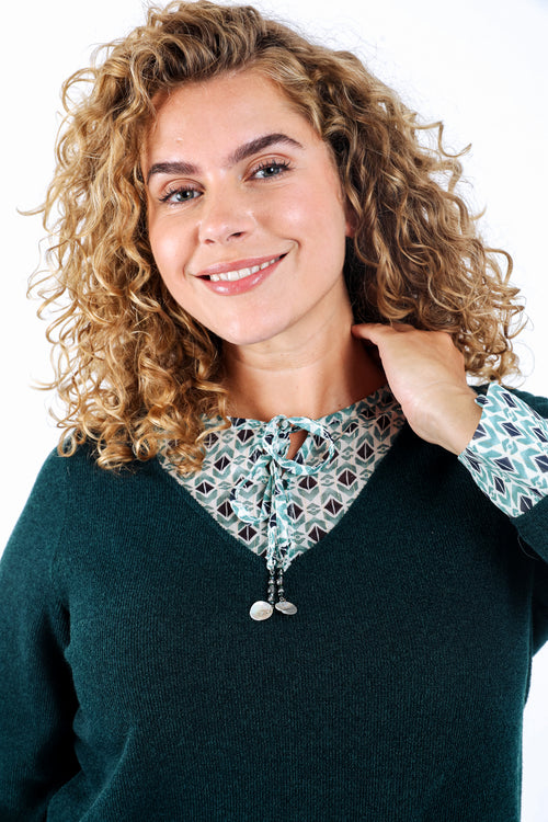 Trui 2-in-1 met geometrische print-Paprika-4
