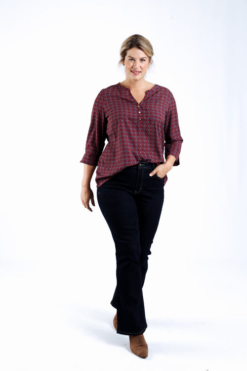 Blouse met grafische print-Paprika-7