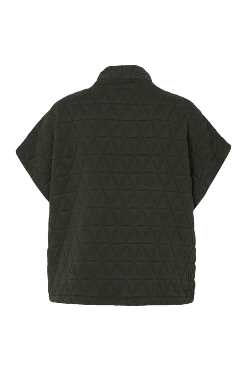 Gewatteerde effen kimono jas-Paprika-11