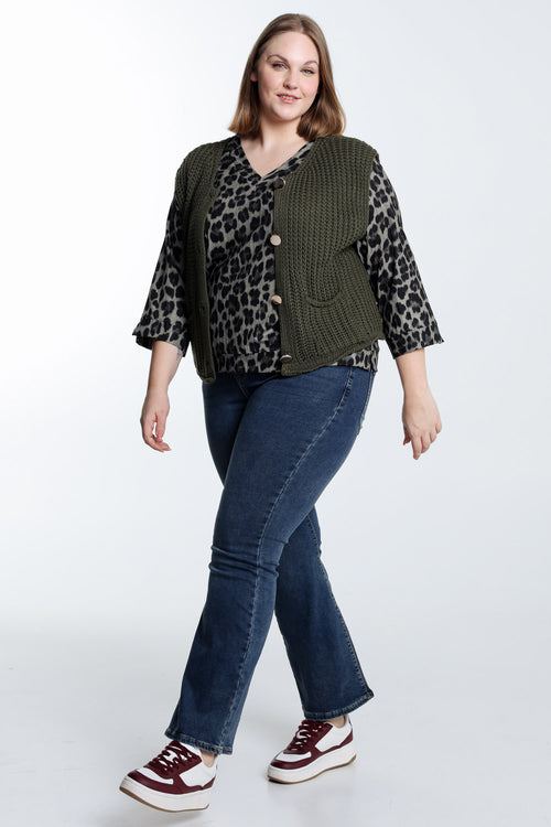 Kort effen vest-Paprika-9