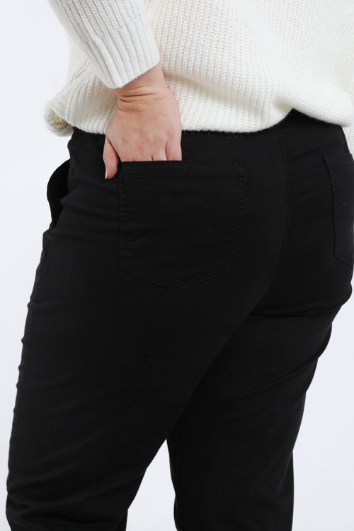 Effen katoenen chino-Paprika-1