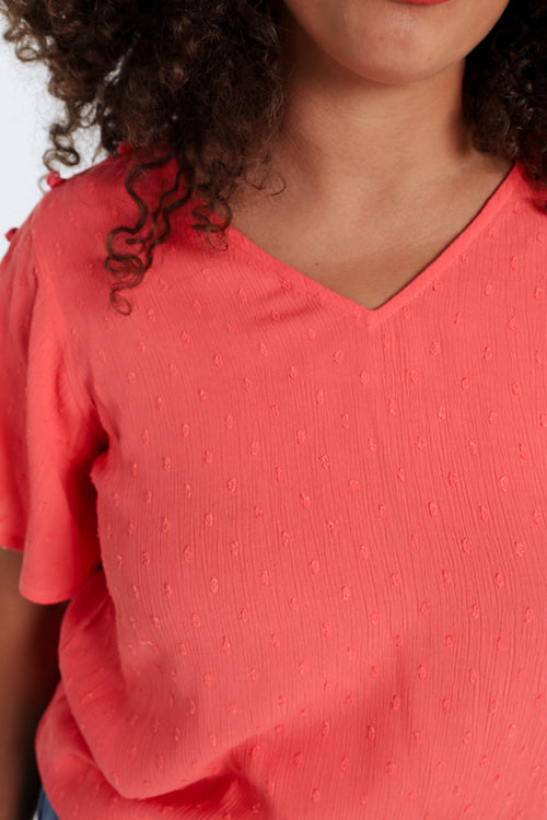 Effen viscose blouse-Paprika-6
