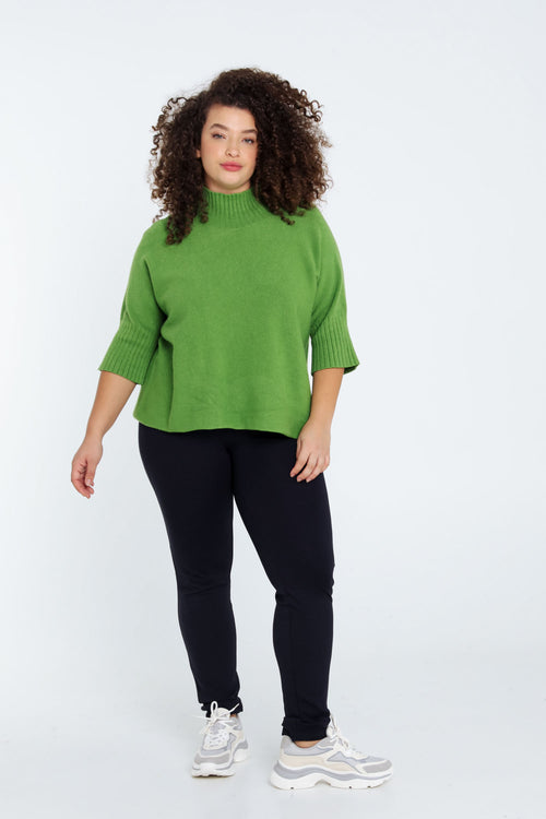 Effen slim 7/8-milanojegging in viscose-Paprika-7