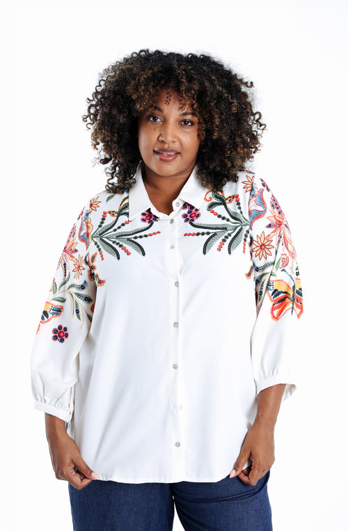 Bedrukt blouseje in folkstijl-Paprika-1
