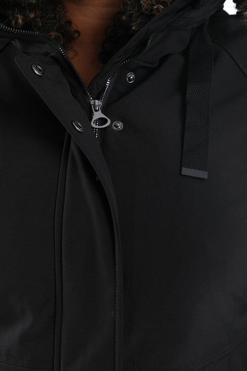 Effen parka met capuchon-Paprika-4