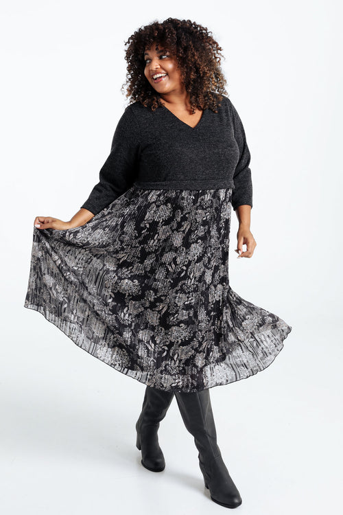 2 in 1 warme gebreide jurk-Paprika-8