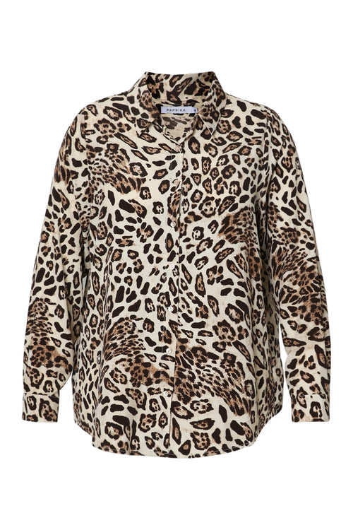 Blouse met luipaardprint-Paprika-1