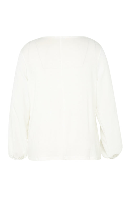 Effen T-shirt met lurex en juweel-Paprika-11