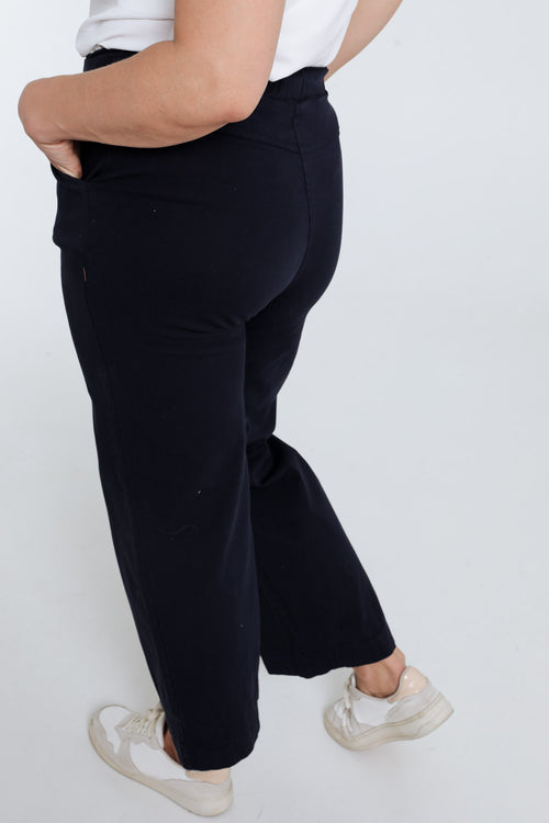 Effen brede chino broek-Paprika-5