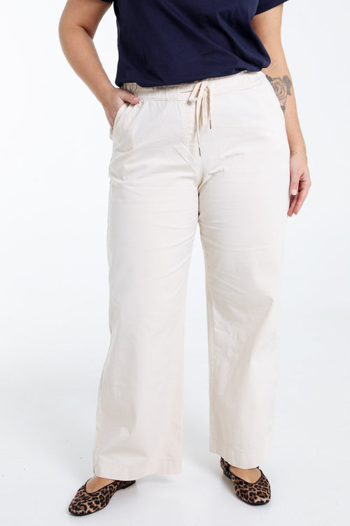 Effen brede chino broek-Paprika-3