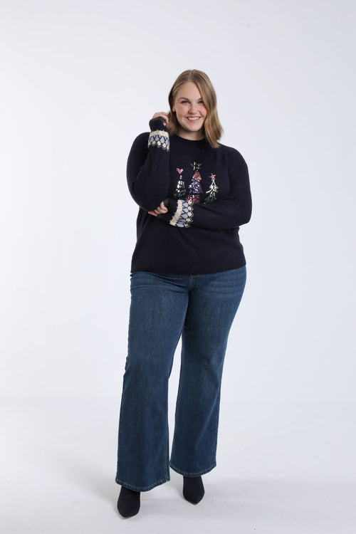 Kersttrui met dennenbomen-Paprika-7