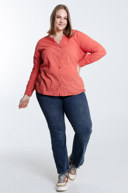  Katoenen blouse met borduursels -Paprika-9