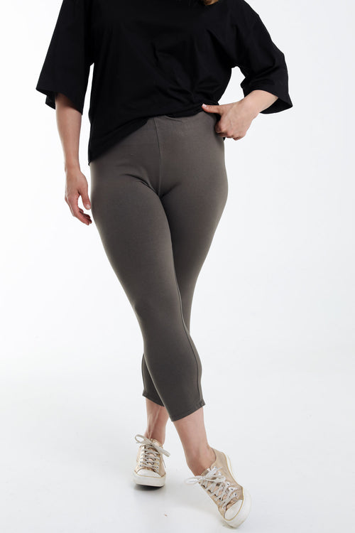 3/4 legging van biologisch katoen-Paprika-4