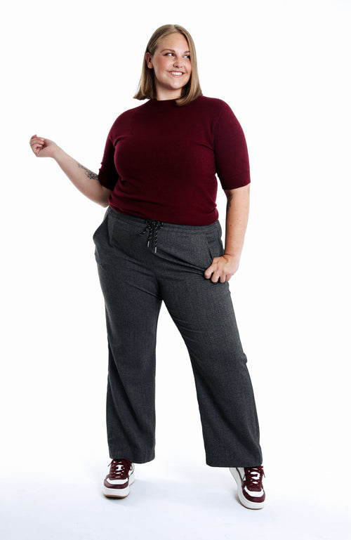 Pantalon chiné large-Paprika-5