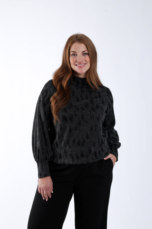 T-shirt imprimé animal avec lurex-Paprika-2