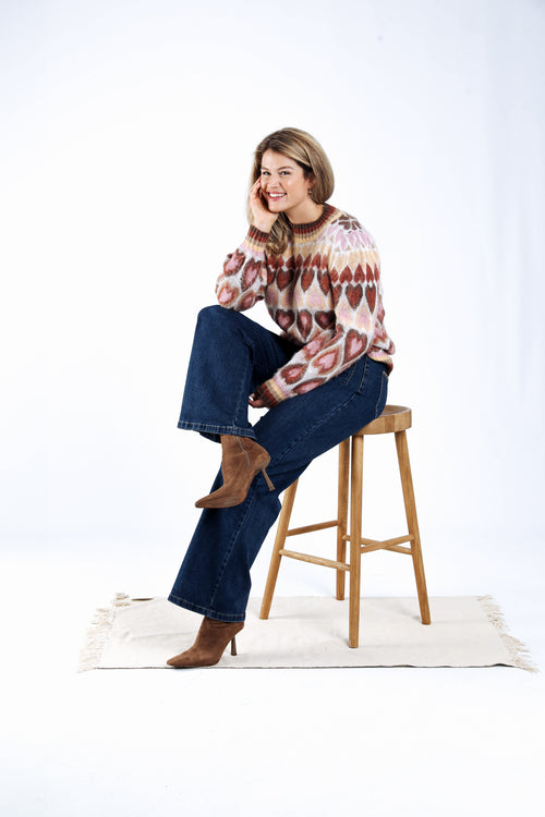 Trui met hartmotief-Paprika-8