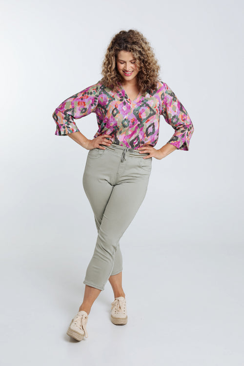 Effen slim 3/4-jegging 