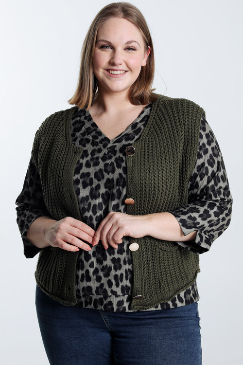 Kort effen vest-Paprika-1
