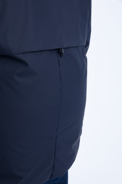 Effen lichte midlange parka-Paprika-7