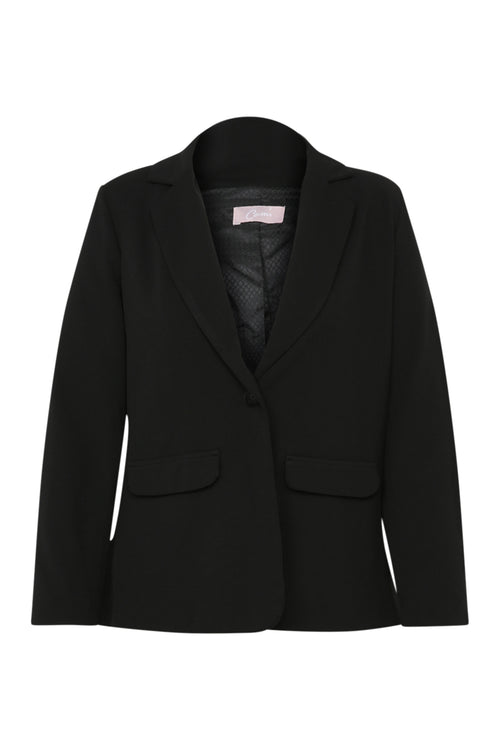 Kort, effen, getailleerd vest met bedrukte voering-Paprika-9