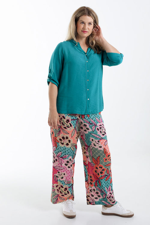 Blouse van viscose effen-Paprika-8
